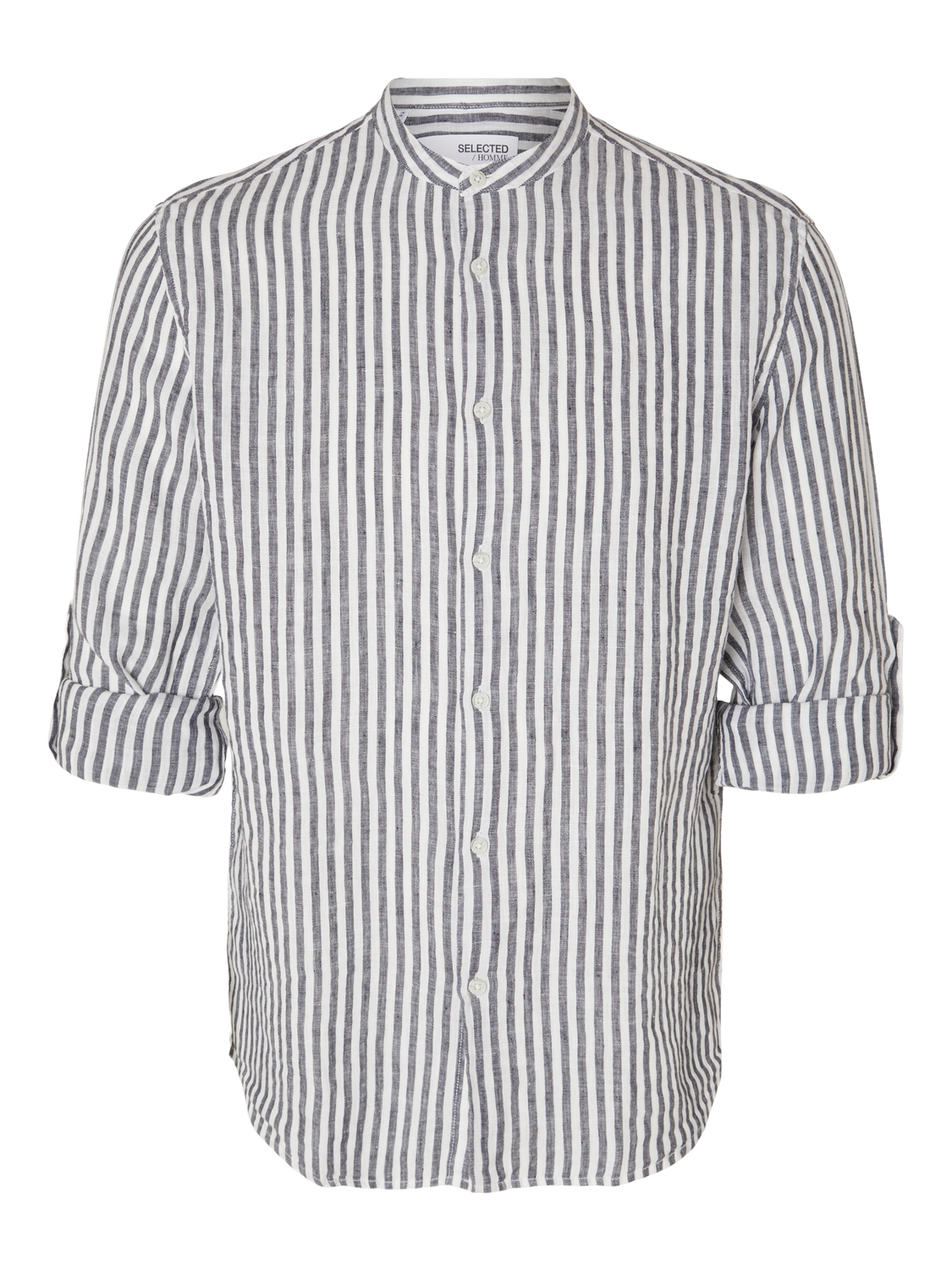 Regular Kylian Linskjorte - Stripet Blå/ Sky Captain